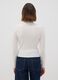 White fitted ribbed viscose-blend top with high neck_3