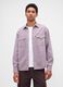 Long-sleeved purple shirt in cotton and Lyocell blend_1