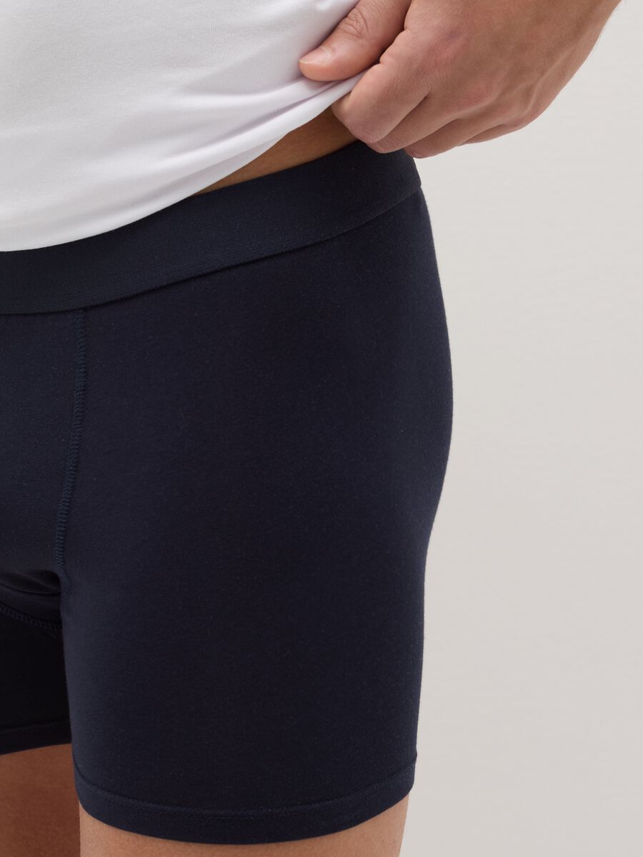 Midi boxer shorts in stretch cotton_2
