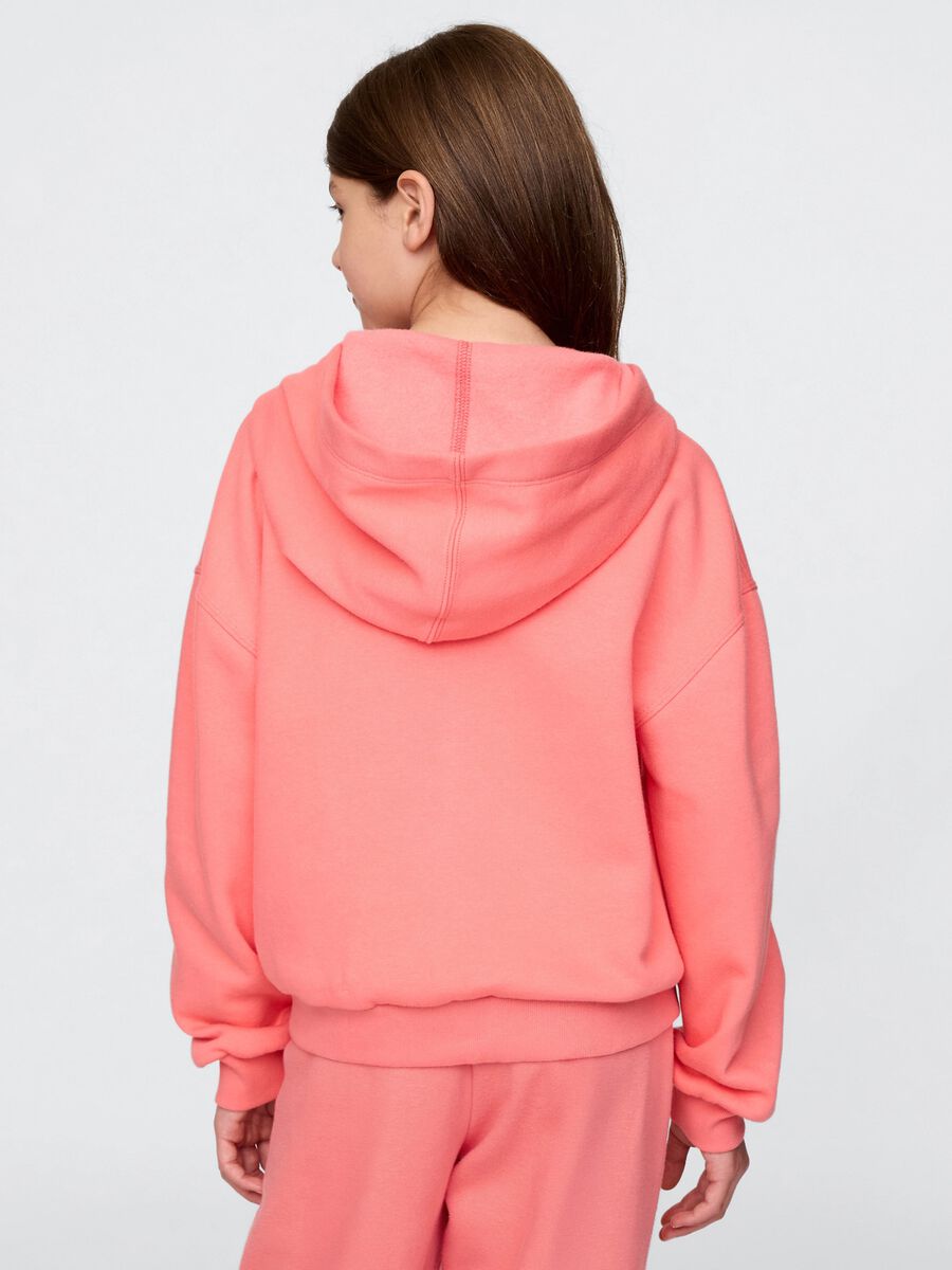 Pink full-zip sweatshirt with logo_2