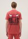 Red pure cotton regular fit T-shirt with Chicago Bulls print_2