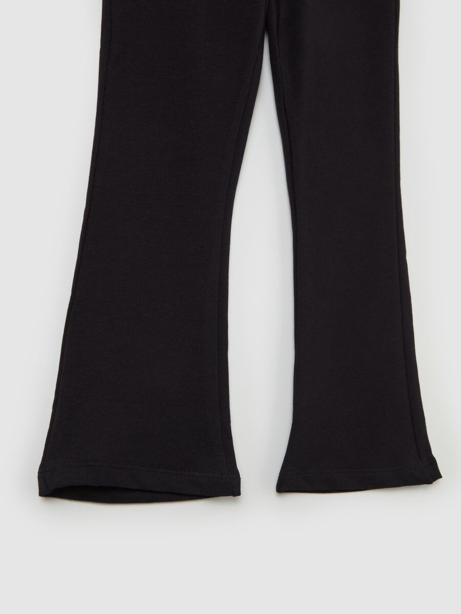 Flare-fit treggings in stretch cotton_3