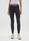 Black Stretch Cotton Regular Fit Leggings Everlast_1