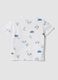 White organic cotton boys&rsquo; T-shirt with car print_1