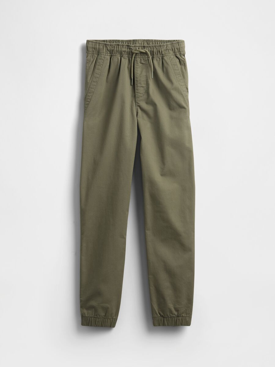Pantaloni beige elasticizzati per bambino_4