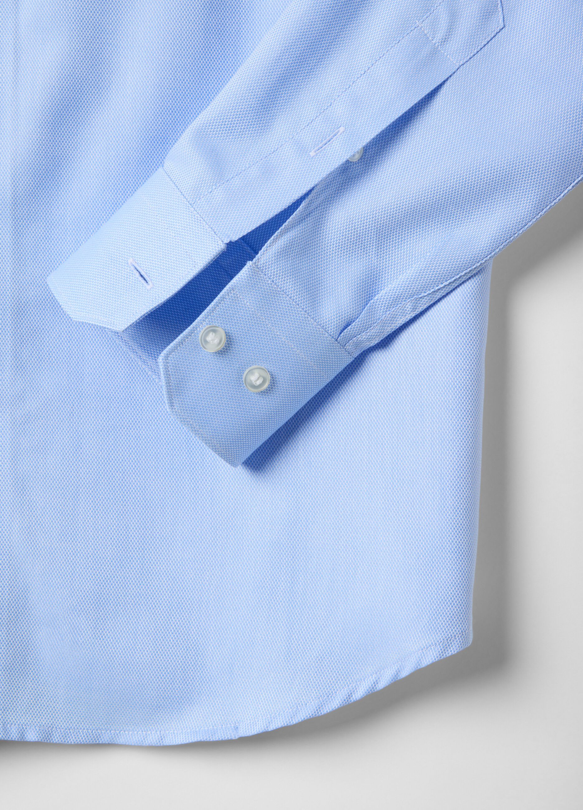 Camicia in puro cotone azzurra slim fit