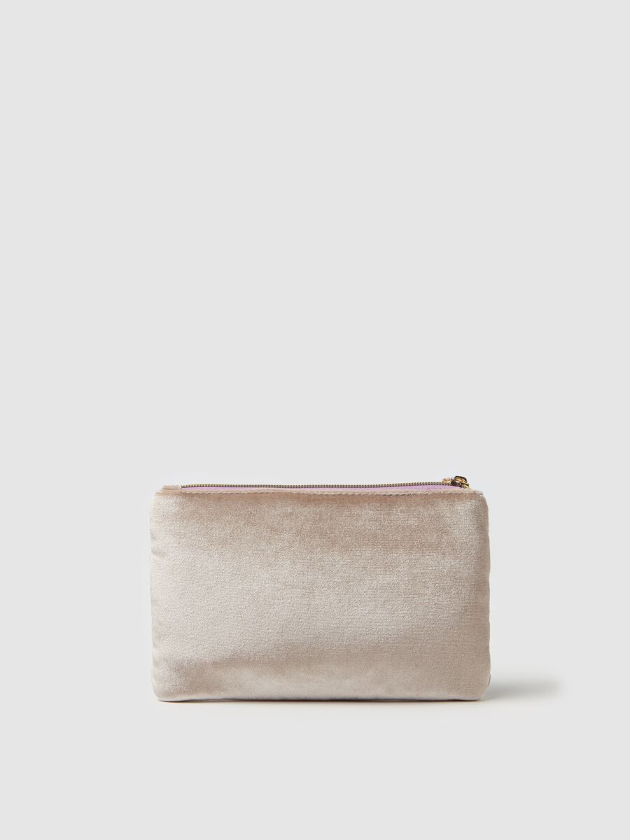 Flat beauty case in quilted velvet_1