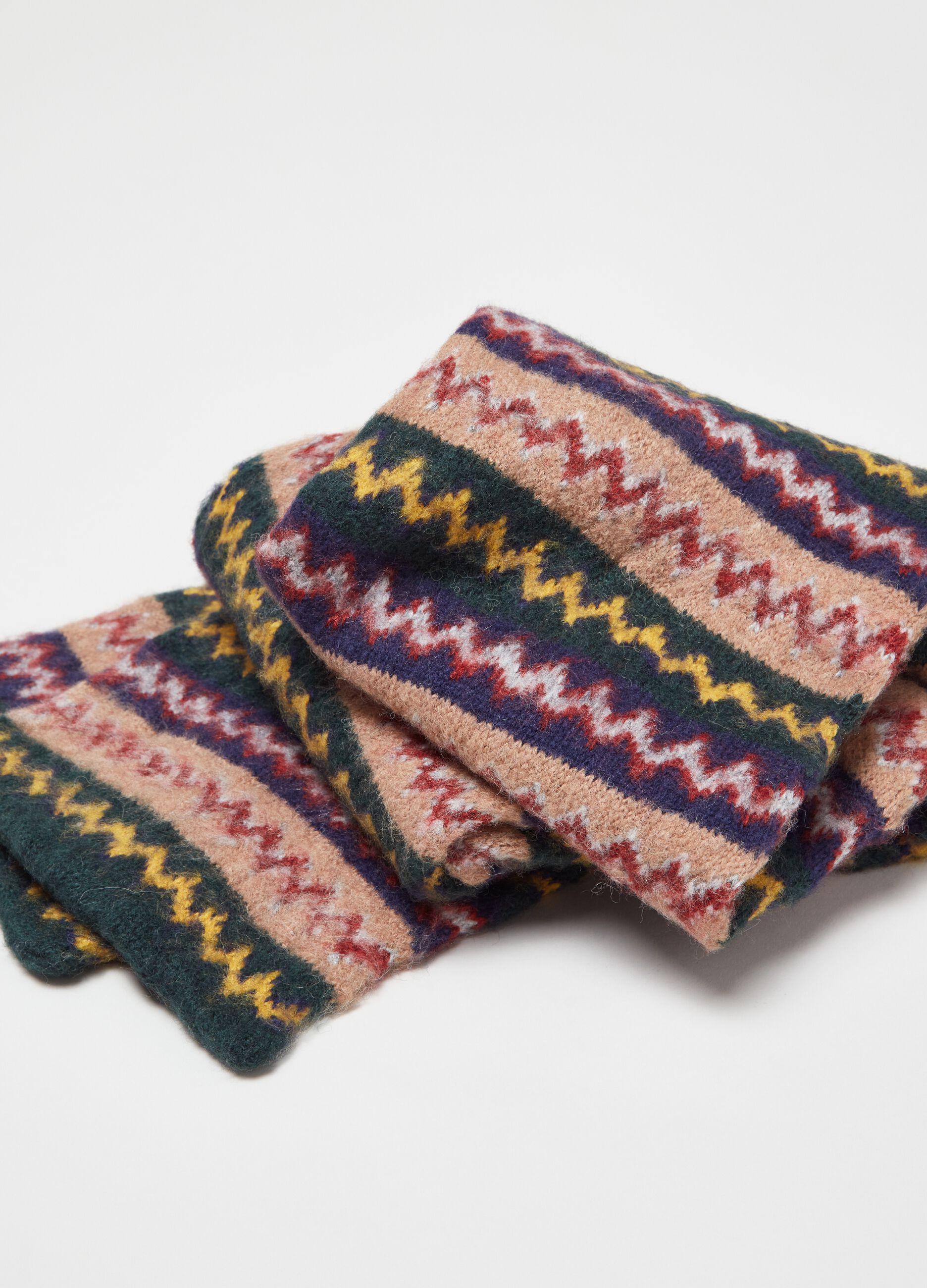 Sciarpa in maglia con trama a zig zag_2