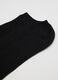 Men's Black Cotton Blend Short Socks Tripack_1