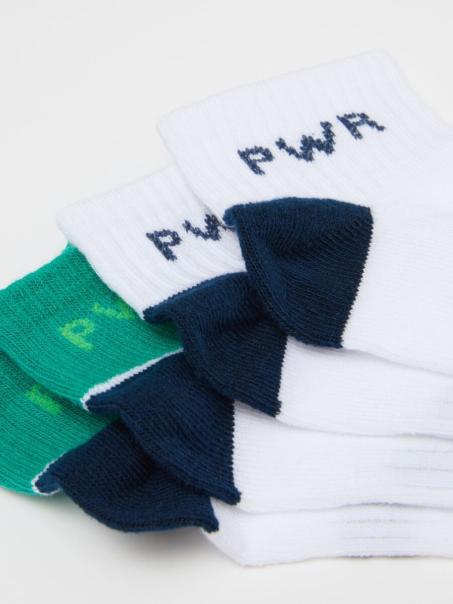 Three-pack shoe liners in colour block pattern_2