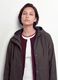 Purple rain jacket with hood, zip and popper fastening, regular fit_0