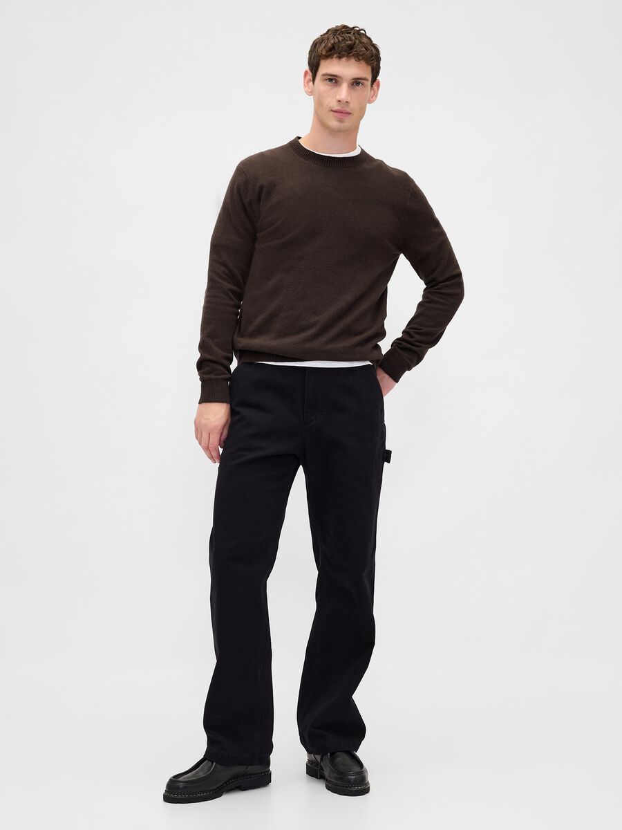 Brown Cotton Blend Jumper_1