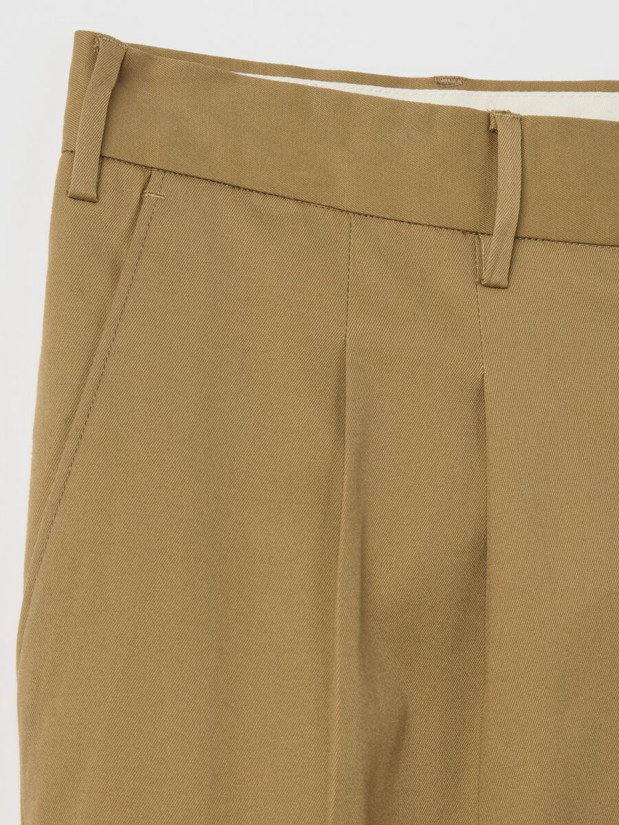 Beige Stretch Cotton Chino Trousers_5