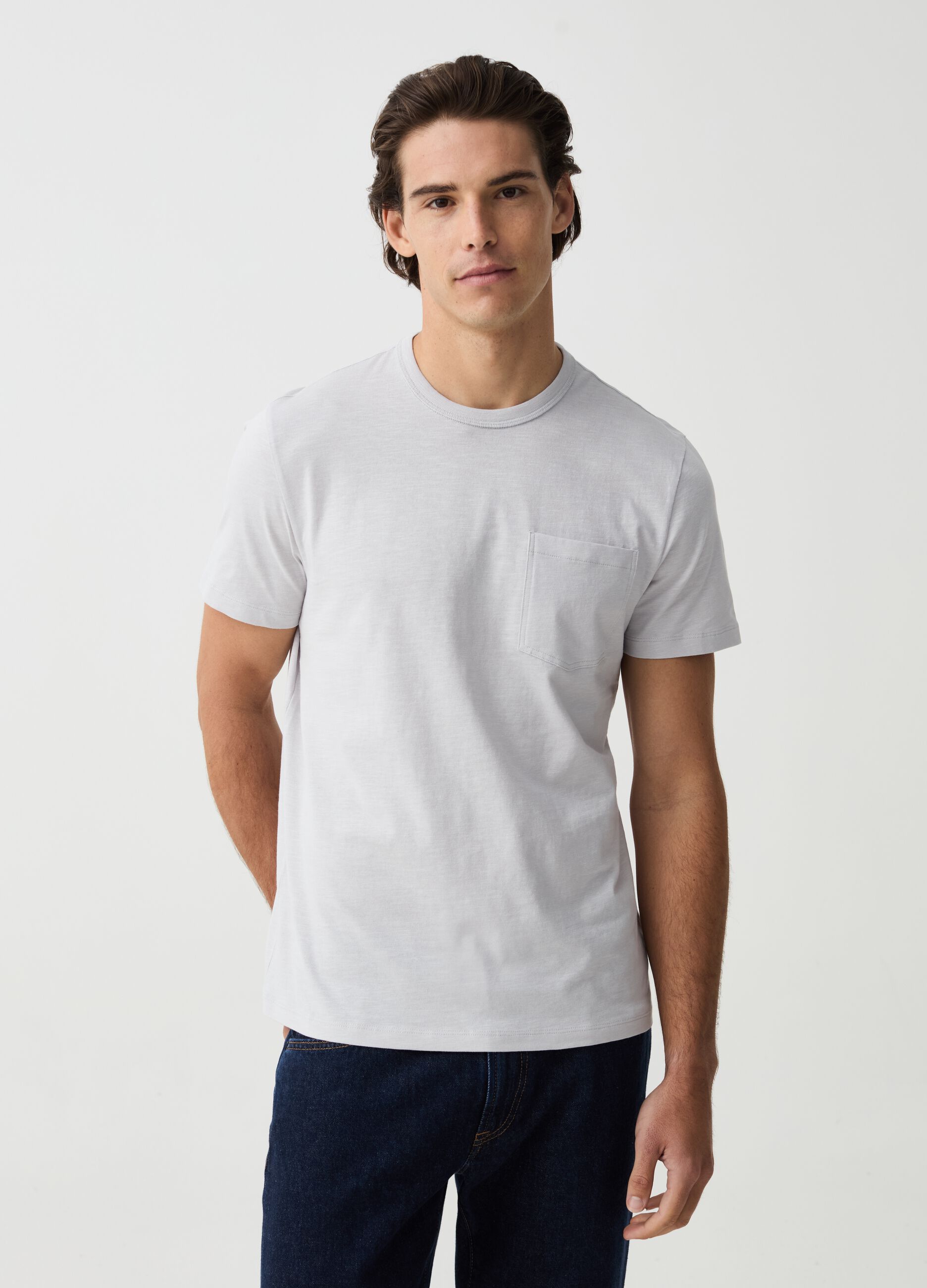 Ovs T-shirt in slub jersey con tasca