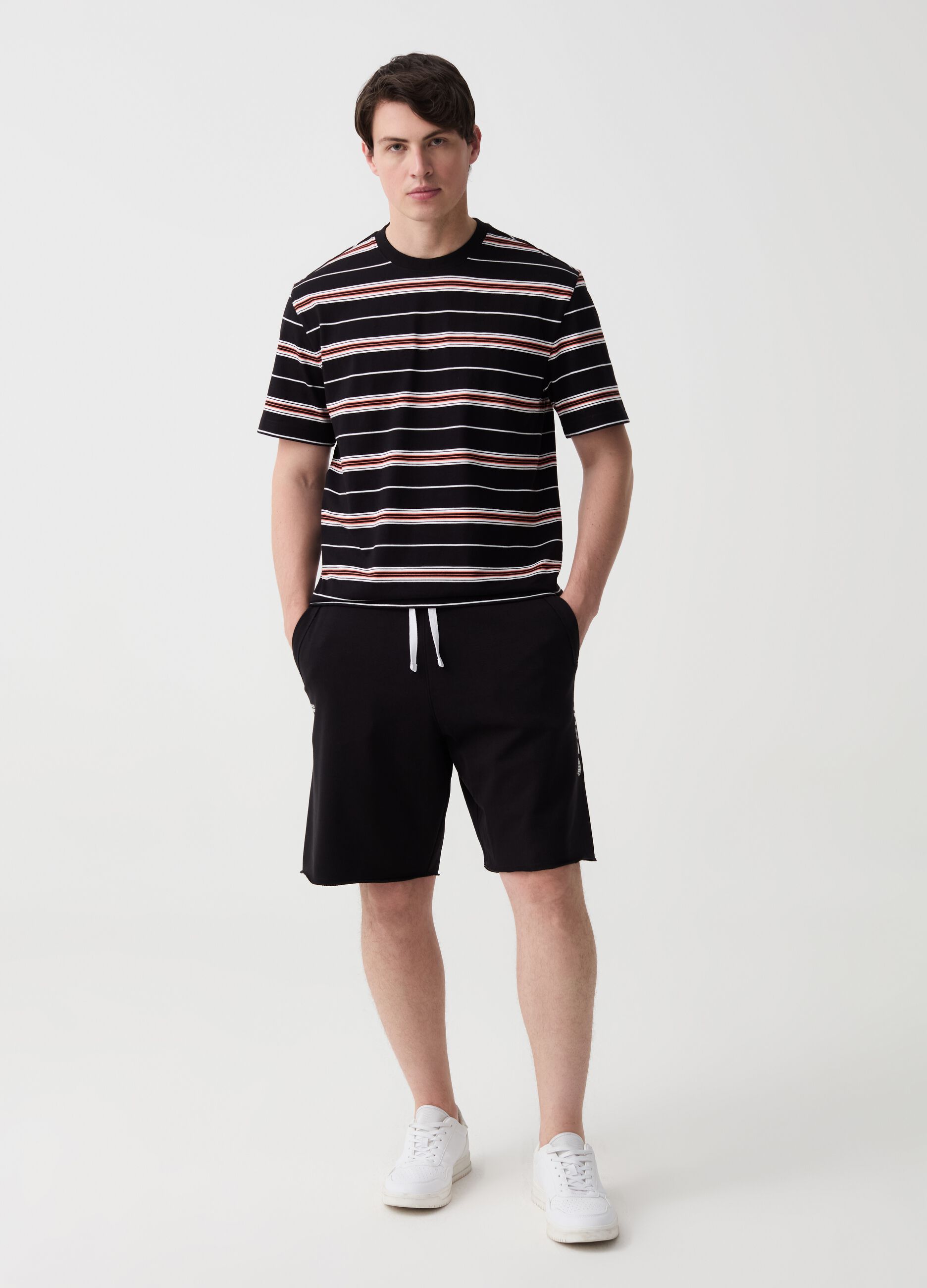Ovs Bermuda jogger con coulisse e stampa