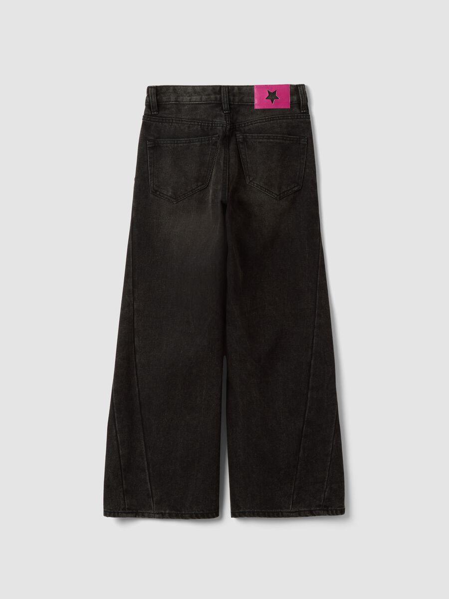 Jeans neri balloon fit in misto cotone, viscosa, lyocell e lana_2