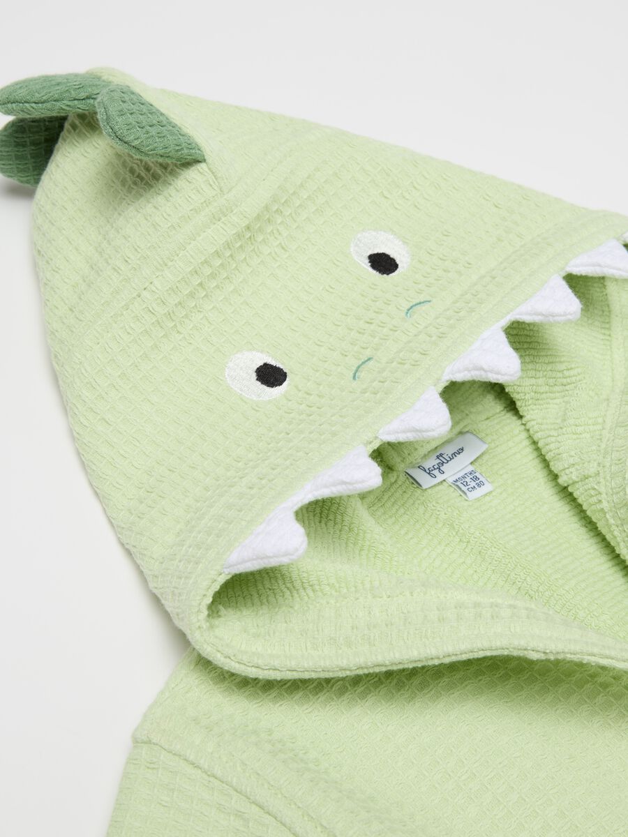 Dinosaur bathrobe with waffle weave_3