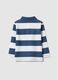 Multicoloured stripe polo shirt in pure cotton for boys regular fit_1