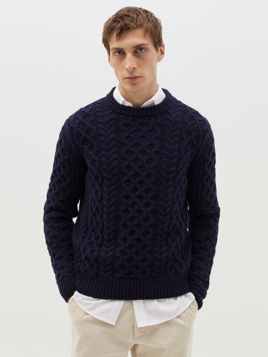 The Perfect Item cable knit pullover in wool_0