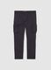 Blue stretch cotton slim fit cargo trousers_4