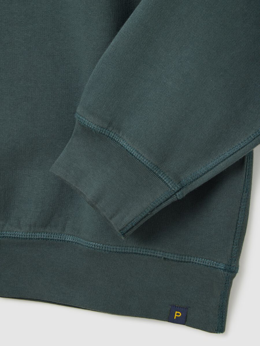 Felpa in puro cotone verde regular fit_5