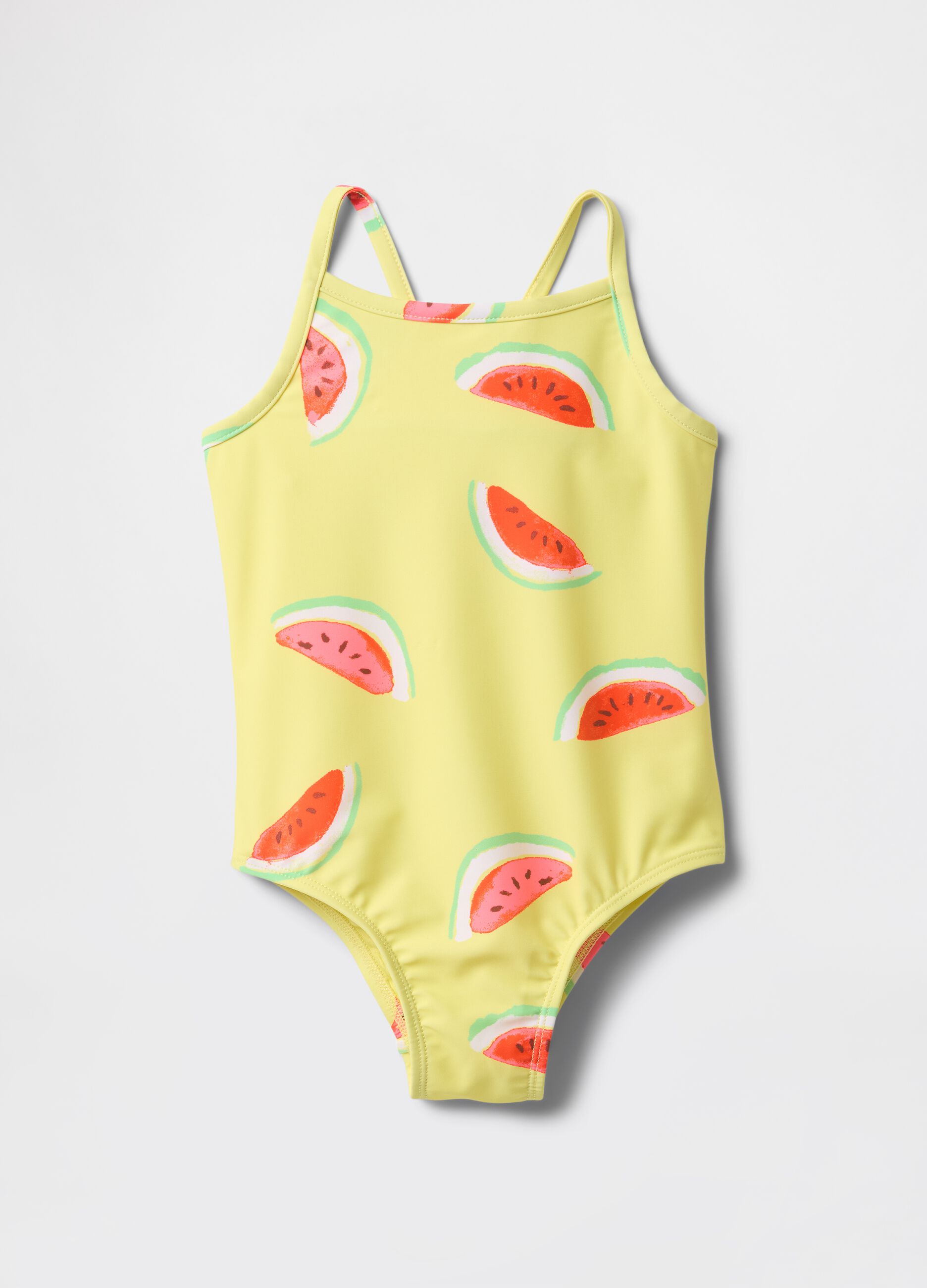 Yellow one-piece swimsuit with watermelon print GAP Kids