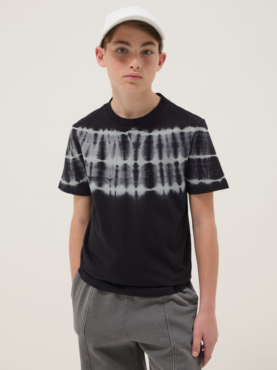 Black short-sleeve pure cotton T-shirt_0
