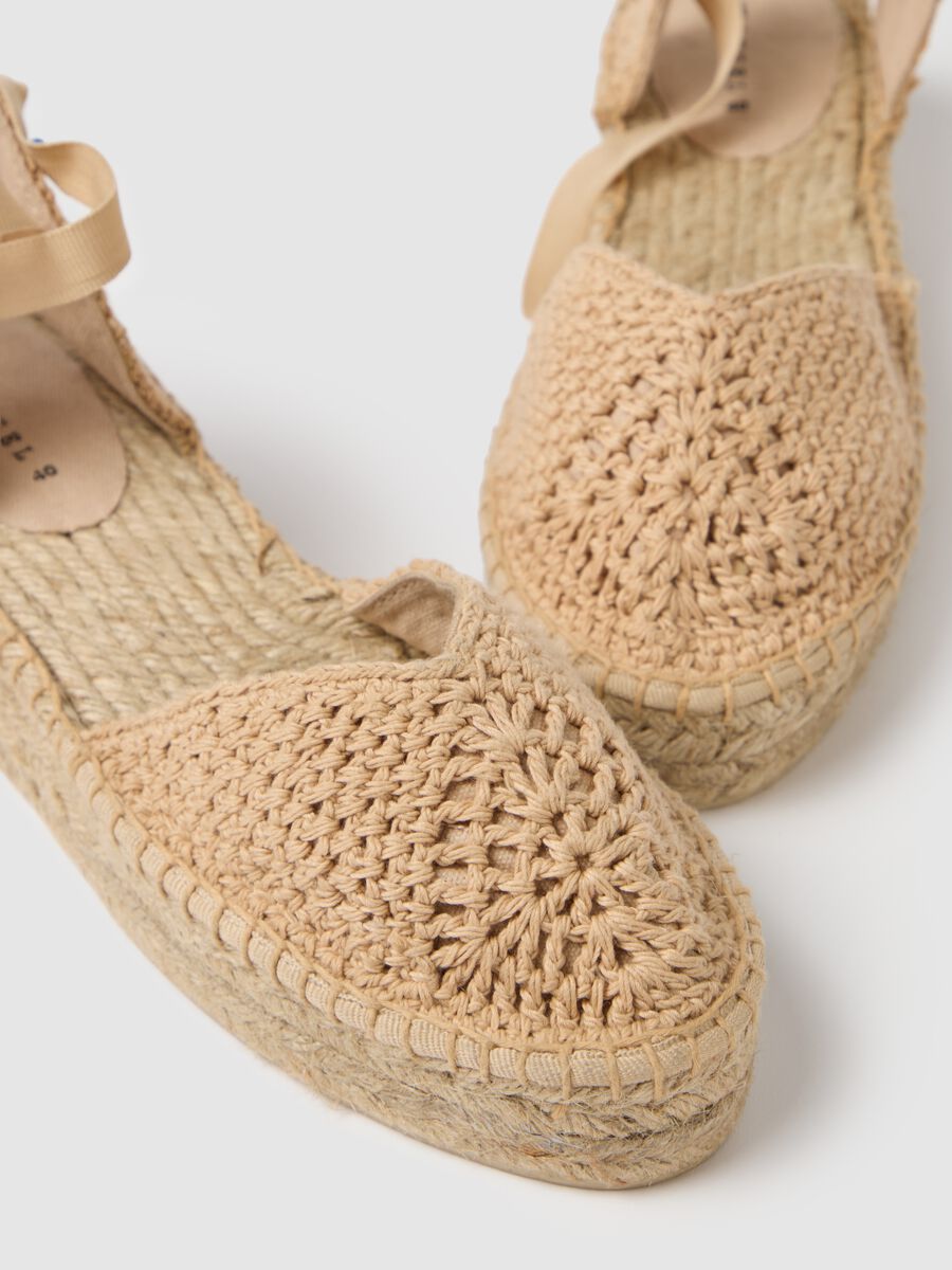 B.Angel Beige Wedge Rope Sandals_2