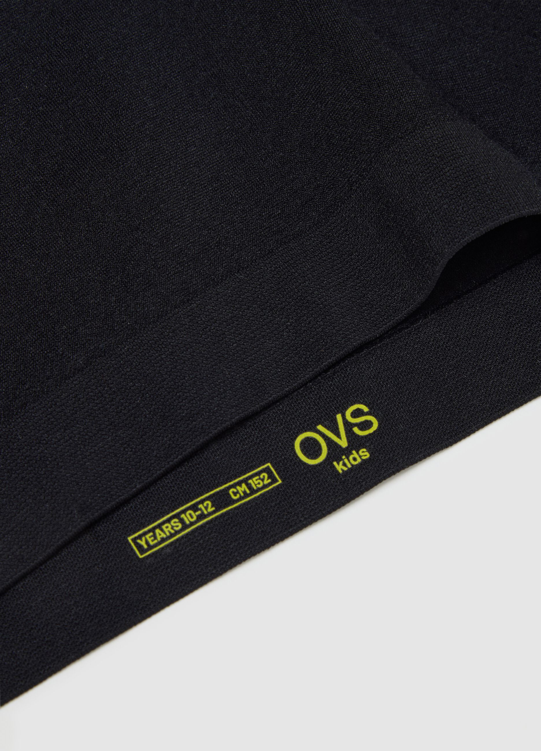 Girls' black stretch blend sports top