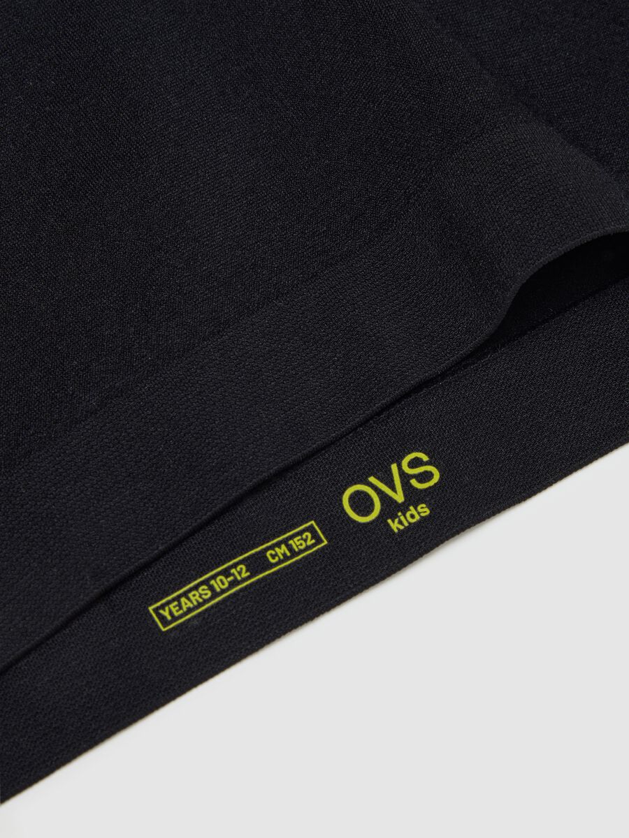 Girls' black stretch blend sports top_2