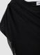 Black stretch-fabric dress with draping, regular fit_5