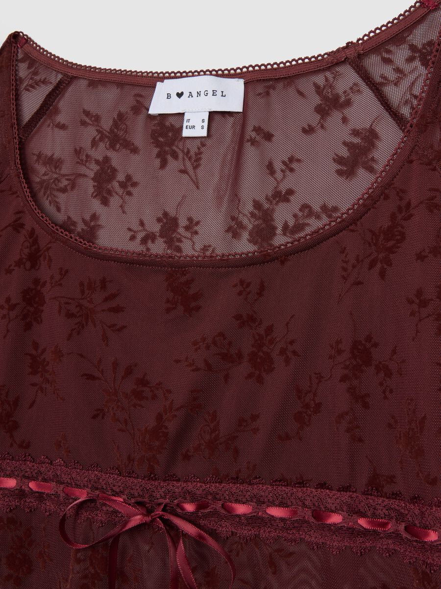 Transparent Long Sleeve T-shirt in Brown_1