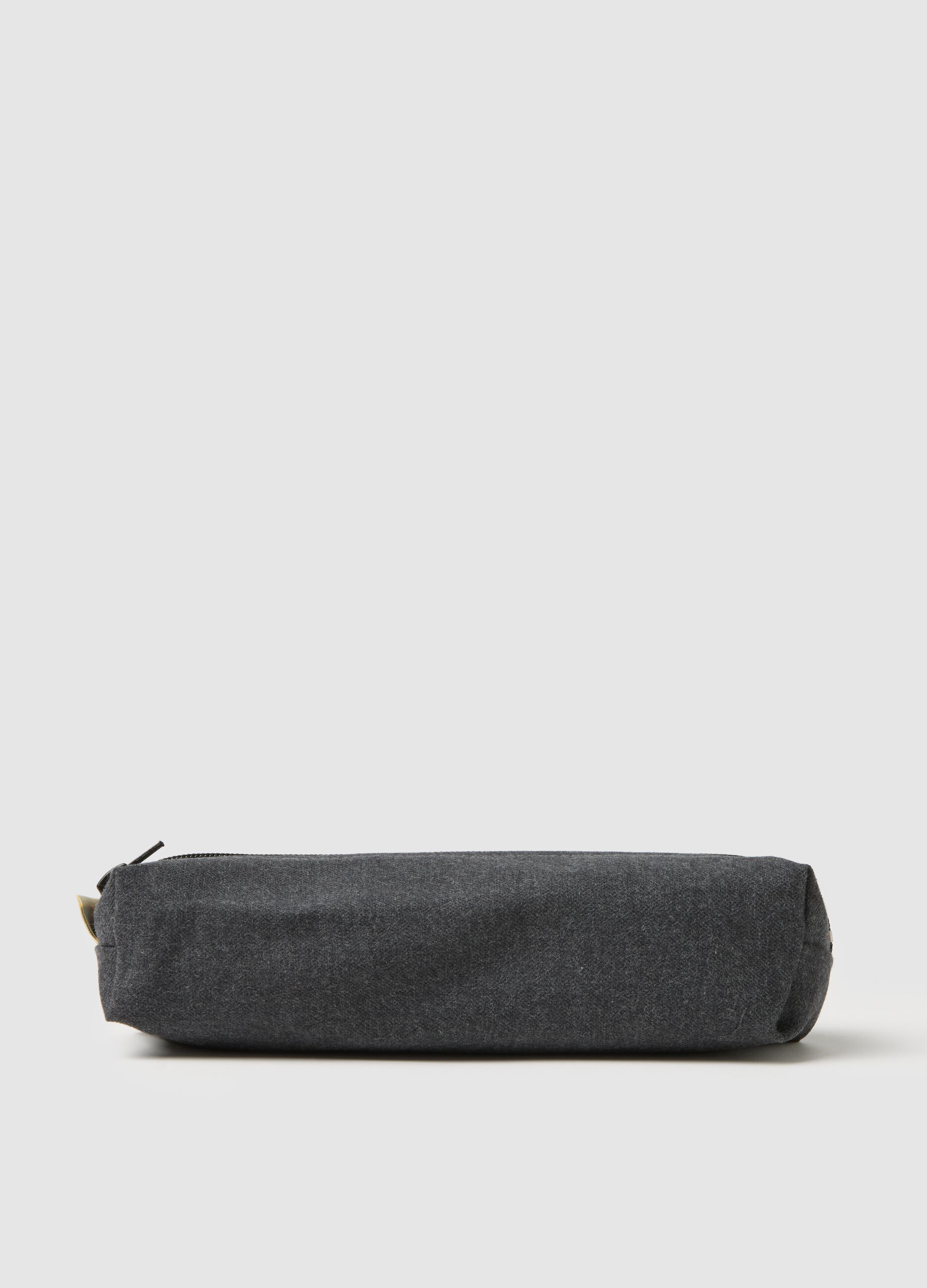 Grey pencil case in pure cotton QUID