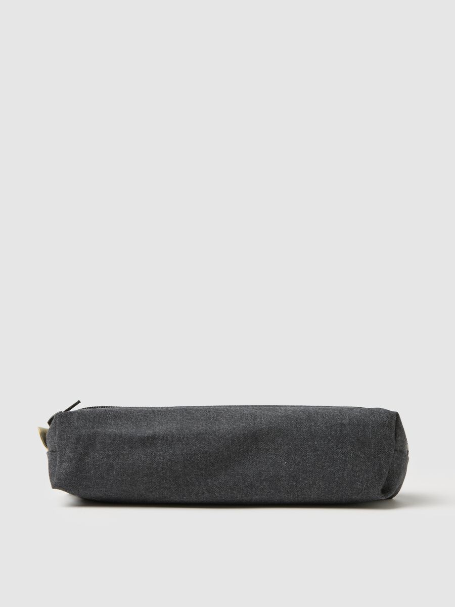 Grey pencil case in pure cotton QUID_0