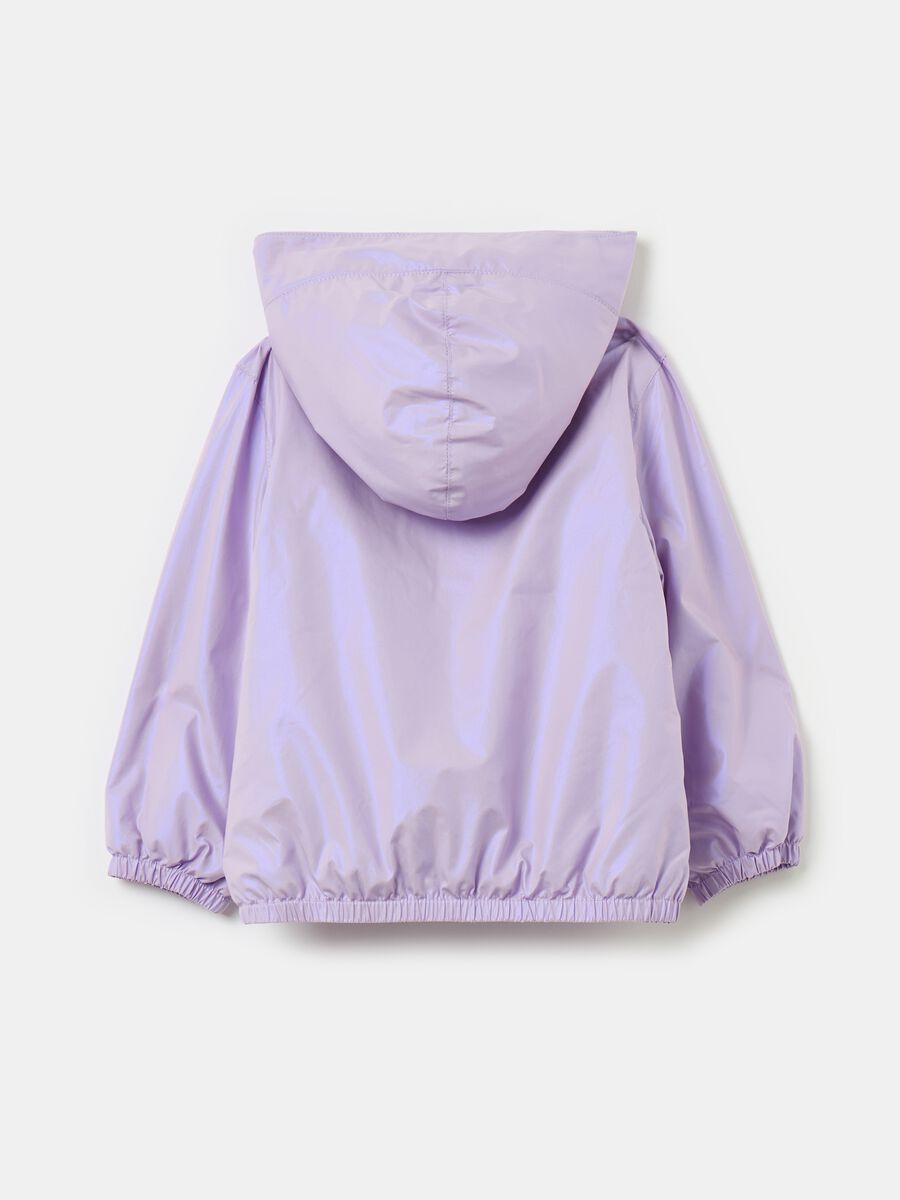 Giacca impermeabile shiny con cappuccio_1
