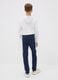 Blue pure cotton joggers with side stripes for boys_1
