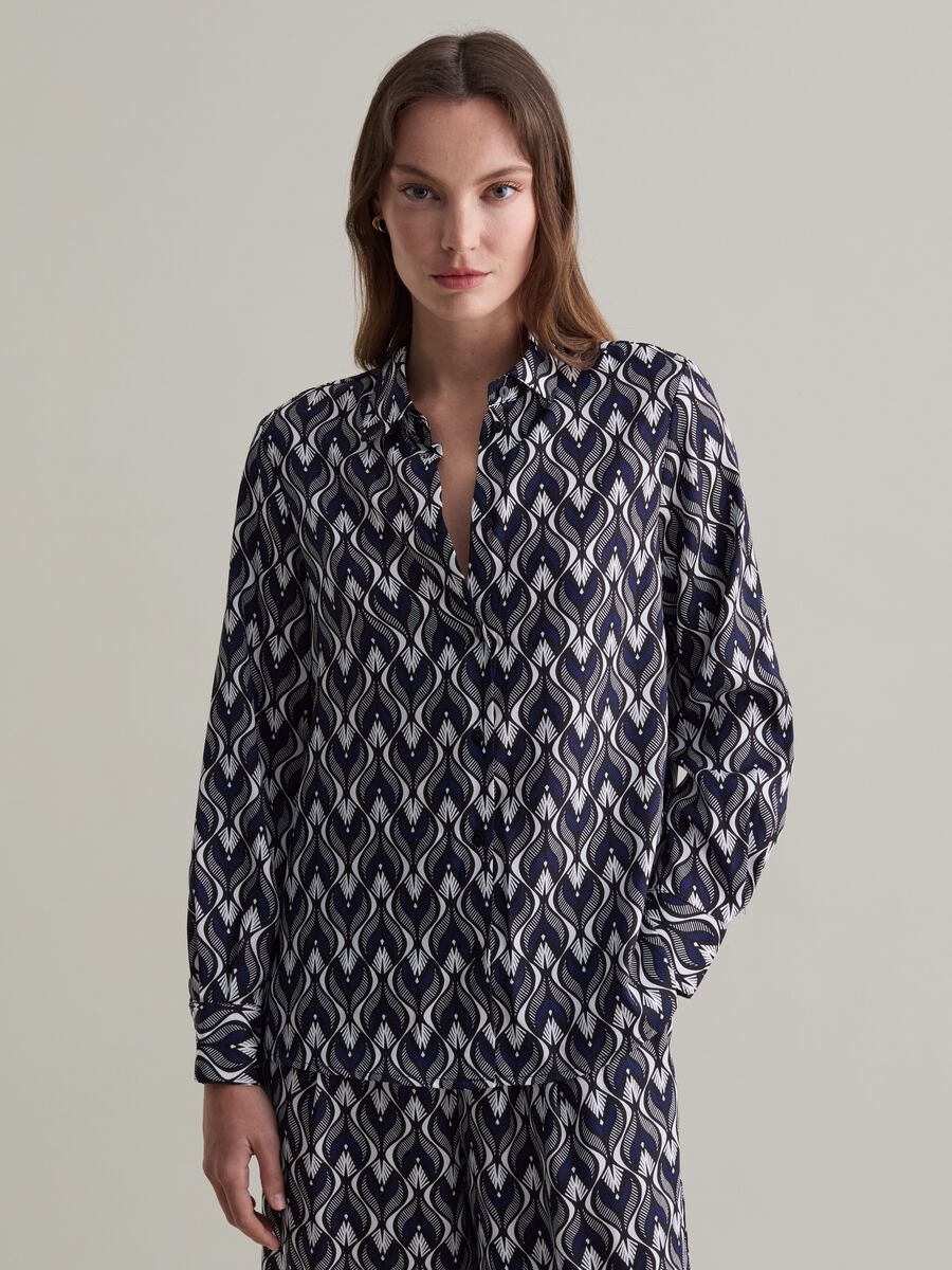 Shirt with liberty pattern print_0