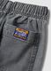 Grey pure cotton jogger jeans with elasticated waist, relaxed fit for boys_3