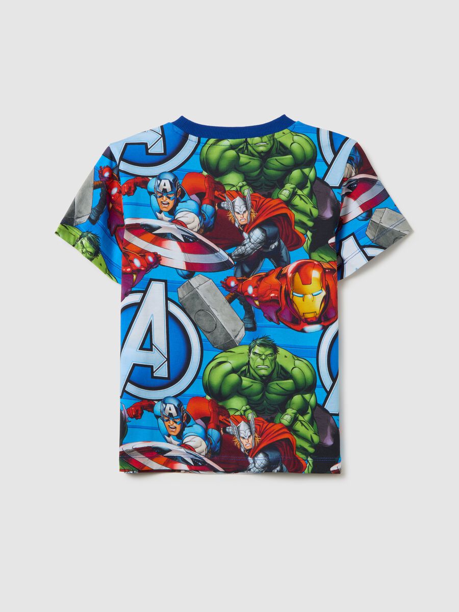Children's pure cotton multicolour T-shirt with Avengers print_1