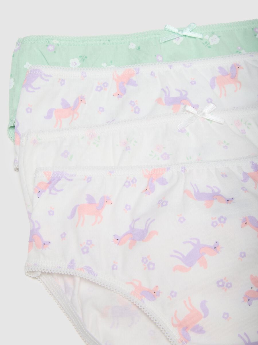Girls' pure cotton multicolour regular fit multipack panties set_3