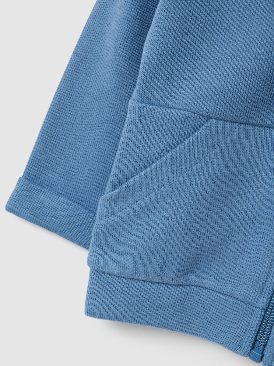Boy's blue pure cotton sweatshirt with regular fit_2