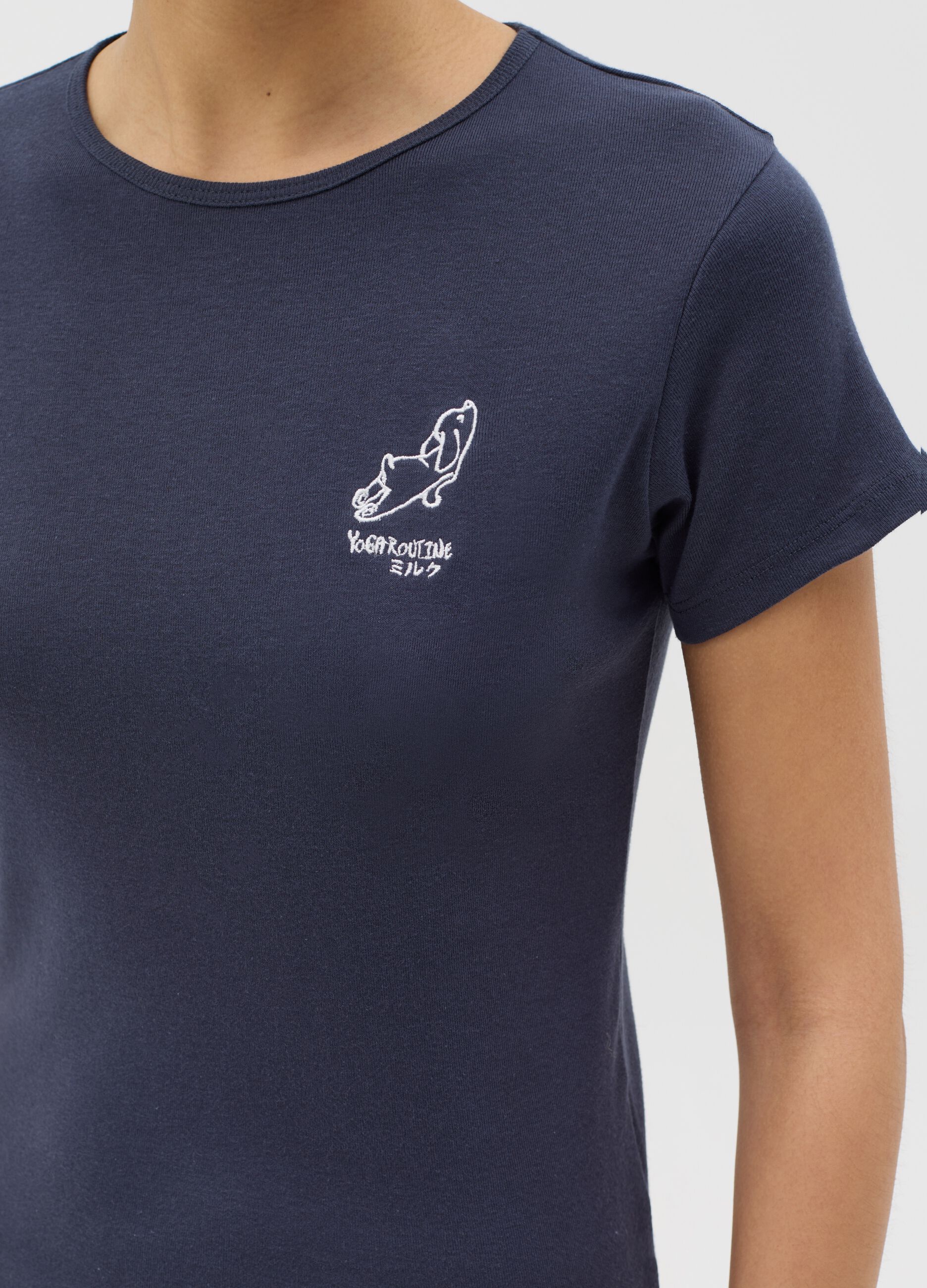 Slim-fit T-shirt in cotton