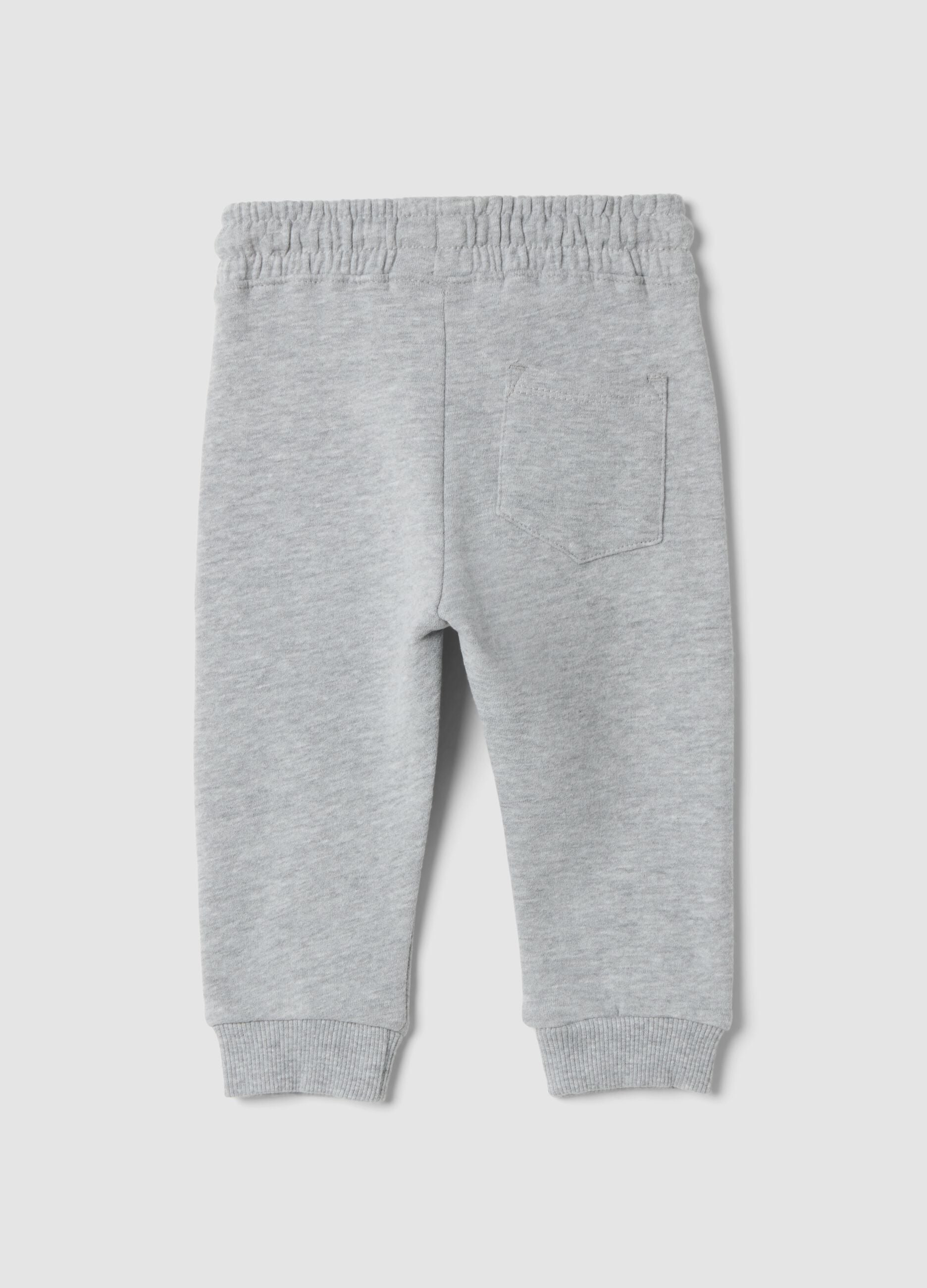 Pantaloni jogger grigi in puro cotone