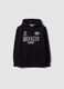 Black cotton-blend hoodie with Brooklyn Nets print for boys_0