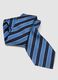 Multicolour striped pure silk tie 8 cm wide_1