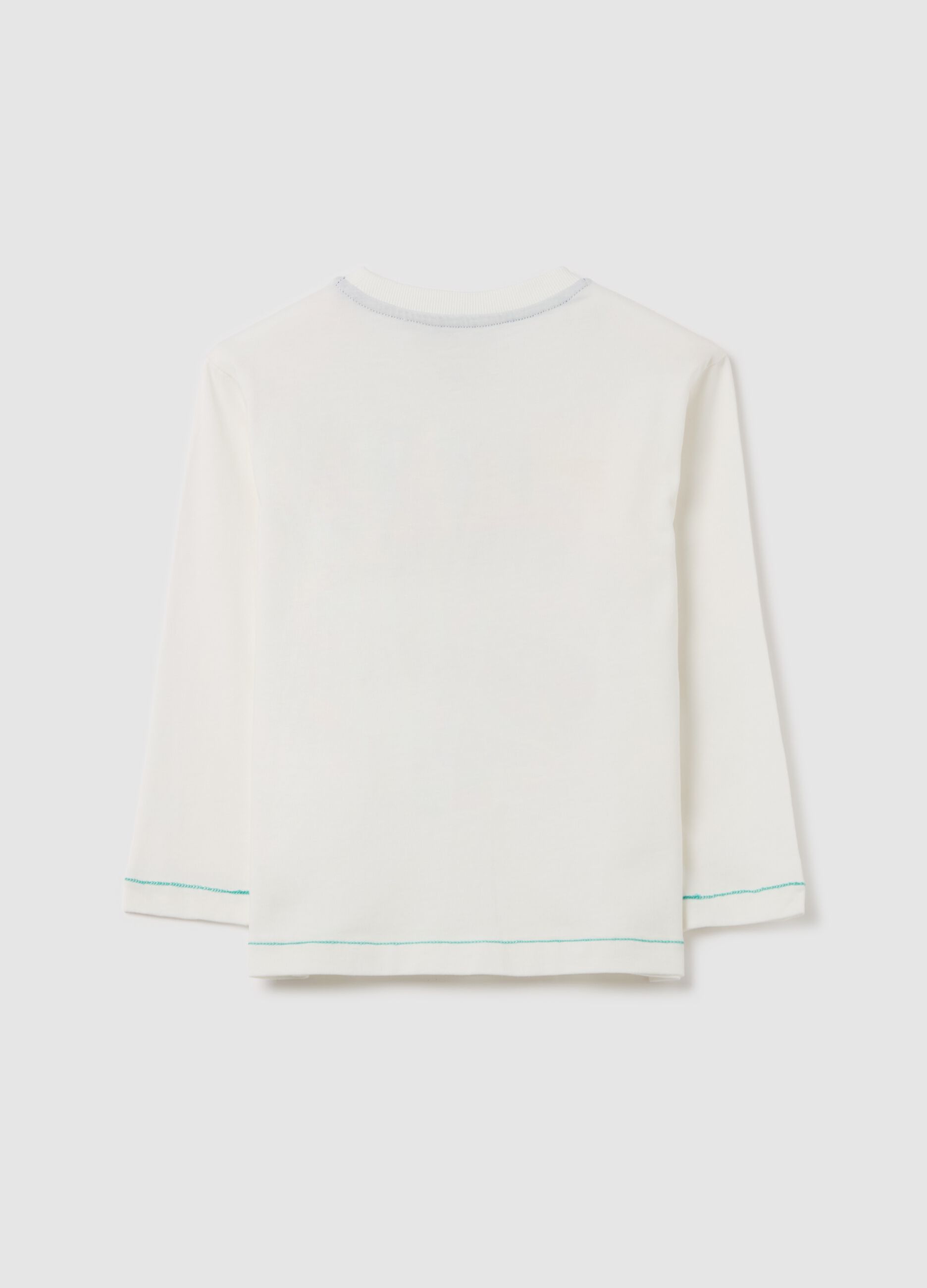 Long-sleeved T-shirt with "Miami 91 B" print