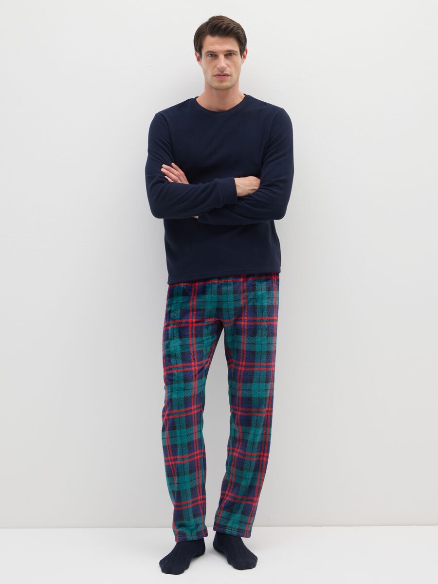 Multicolour check regular-fit pyjama trousers_0
