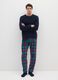 Multicolour check regular-fit pyjama trousers_0