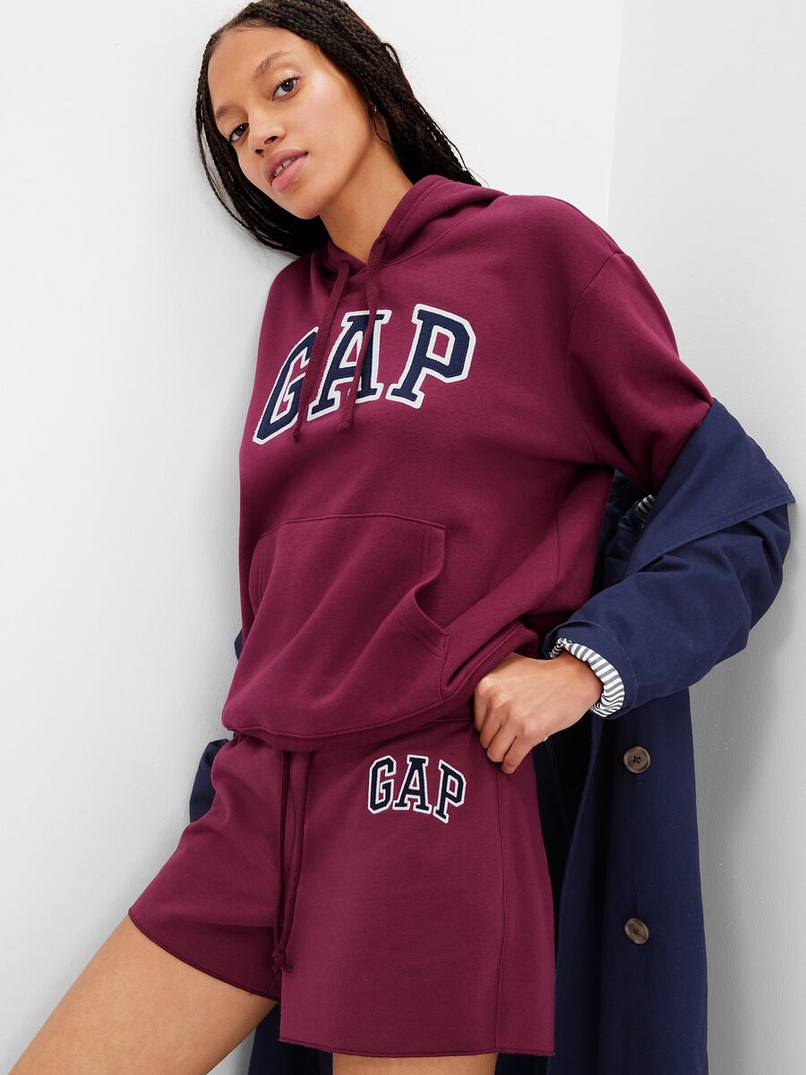 Felpa con cappuccio ricamo logo_0