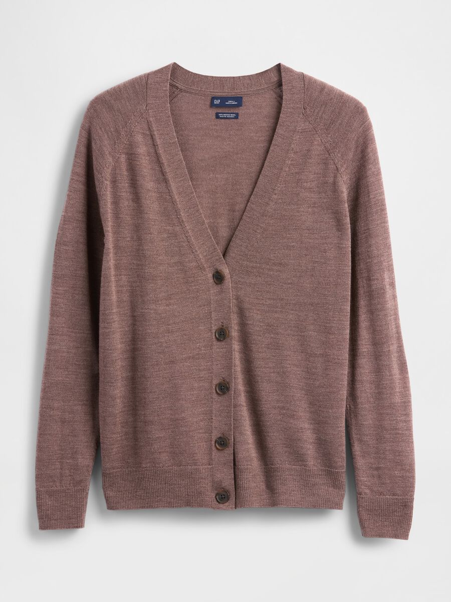 Cardigan marrone in lana_4